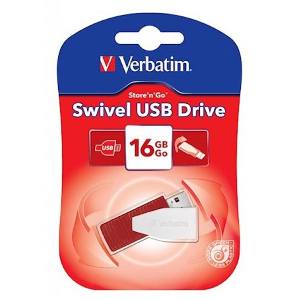 USB флеш накопичувач Verbatim 16GB Store 'n' Go Swivel Red USB 2.0 (049814) - зображення 5