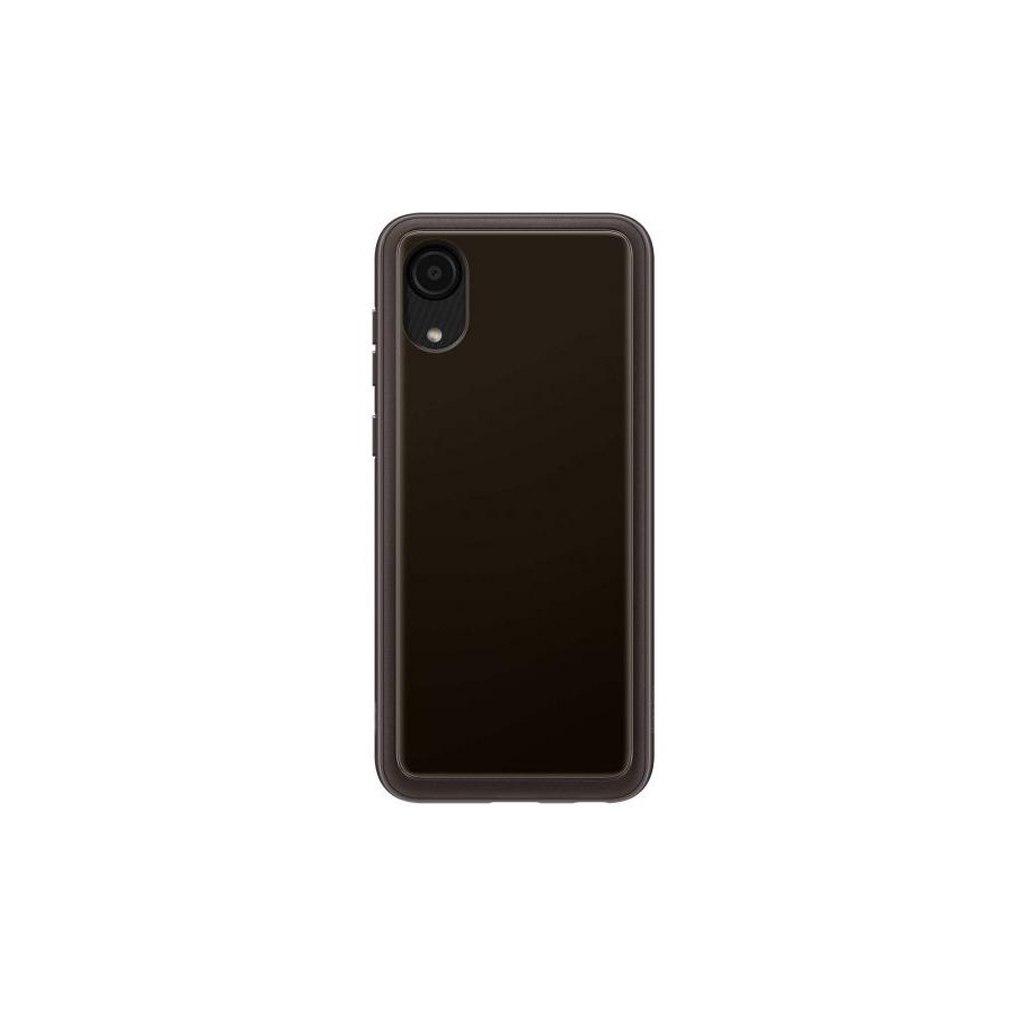 Чохол до мобільного телефона Samsung A03 Soft Clear Cover Black (EF-QA032TBEGRU) - зображення 3
