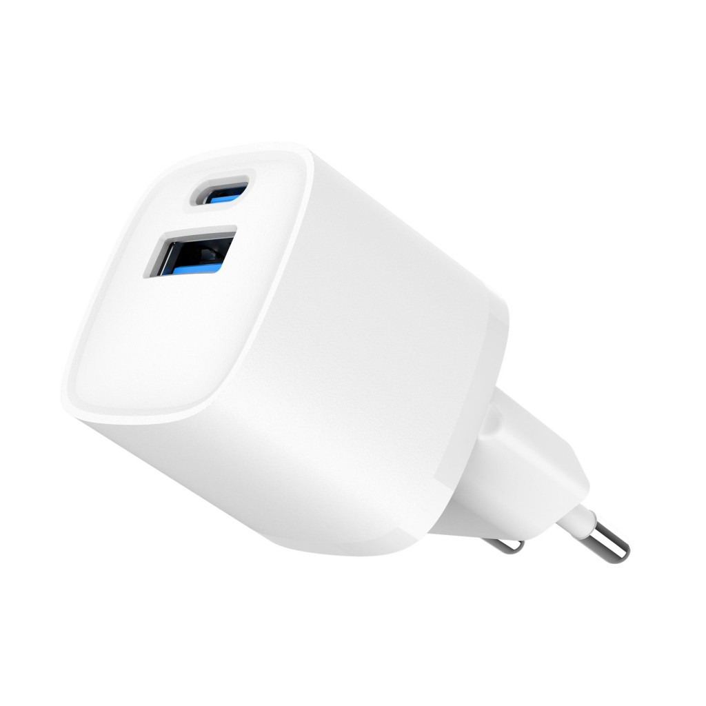 Зарядний пристрій Gembird 1xUSB-C PD20W + 1xUSB QC3.0 white (TA-UC-PDQC20-W-01) - зображення 5
