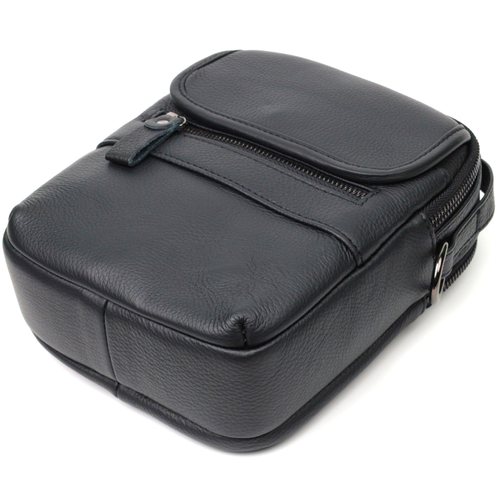 Сумка Vintage Чоловіча на плече з натуральної шкіри Чорна (22247) - зображення 3