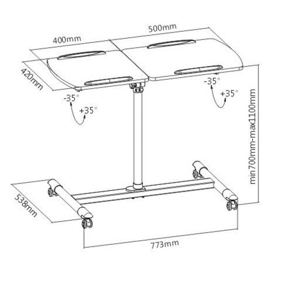 Столик для ноутбука ITech TS-5A - зображення 2