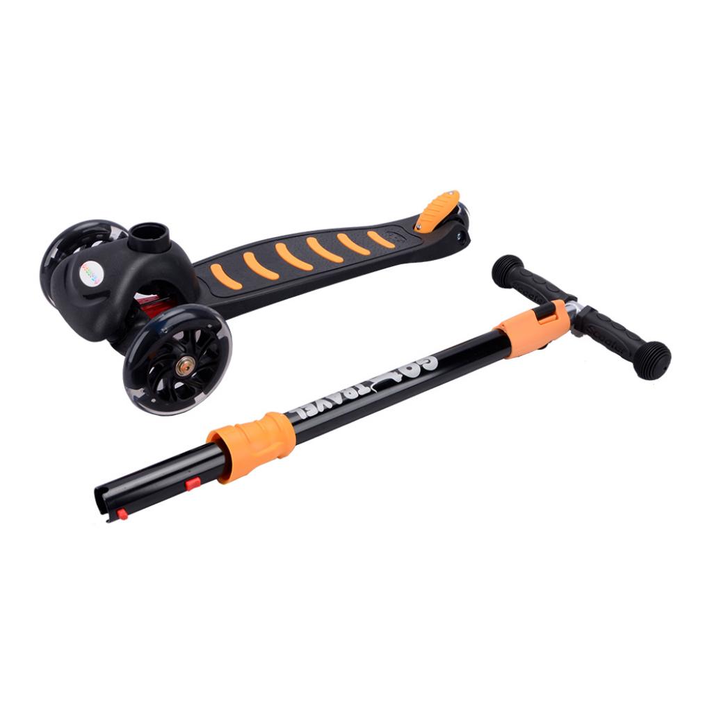 Самокат GO Travel Чорний з жовтогарячим (LS304B-BY) - зображення 3