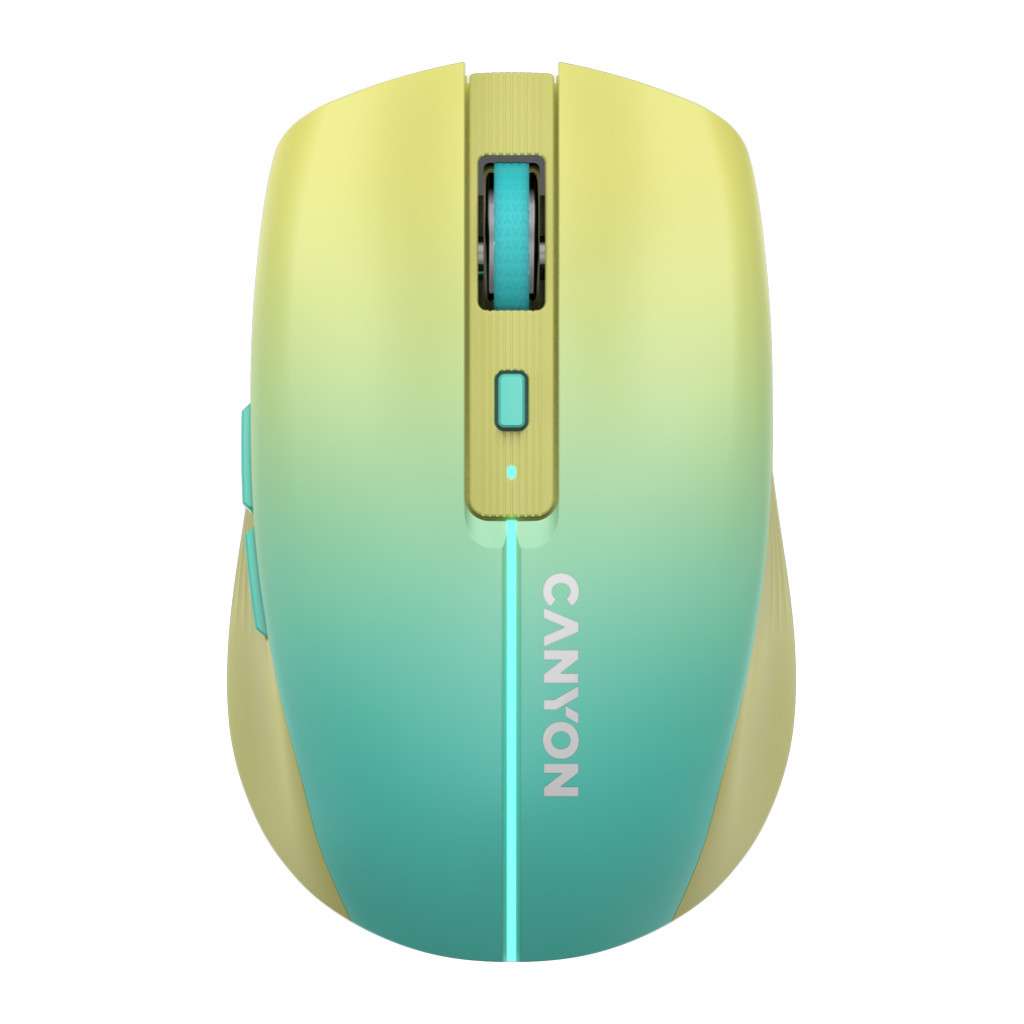 Мишка Canyon MW-44 LED Rechargeable Wireless/Bluetooth Yellow Blue (CNS-CMSW44UA) - зображення 3