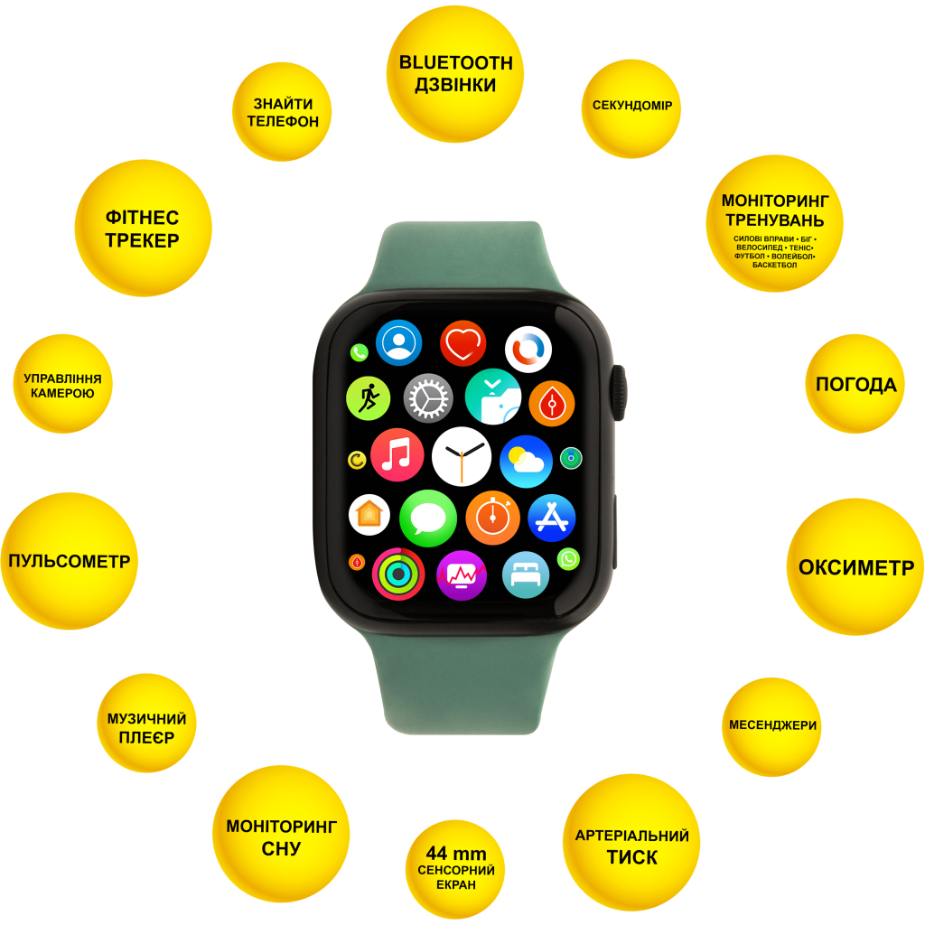 Смарт-годинник AURA X2 Pro 44mm Green (SWAX244G) - зображення 4