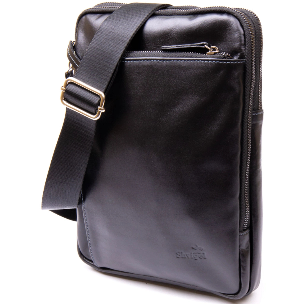 Сумка Shvigel З натуральної шкіри Чорна (11281) - зображення 1