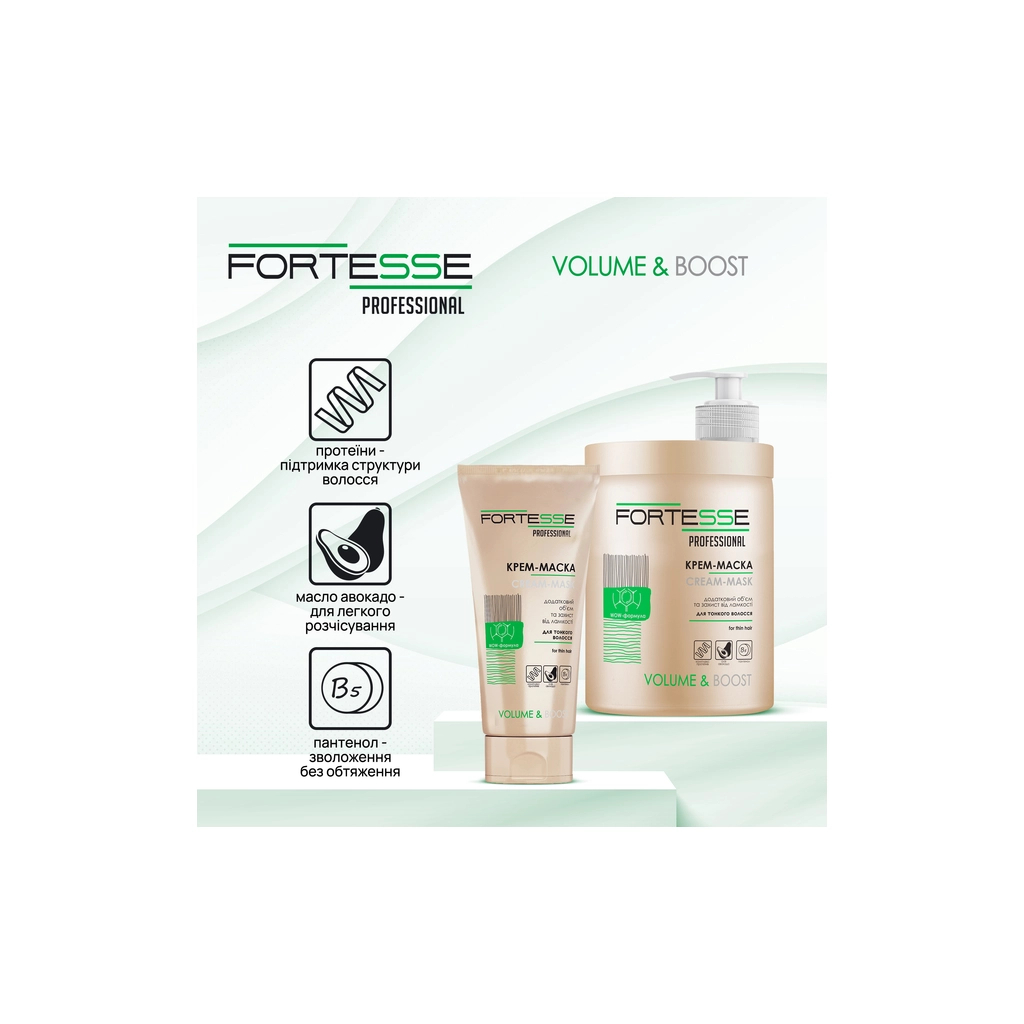 Маска для волосся Fortesse Professional Volume & Boost 200 мл (4823115500212) - изображение 2