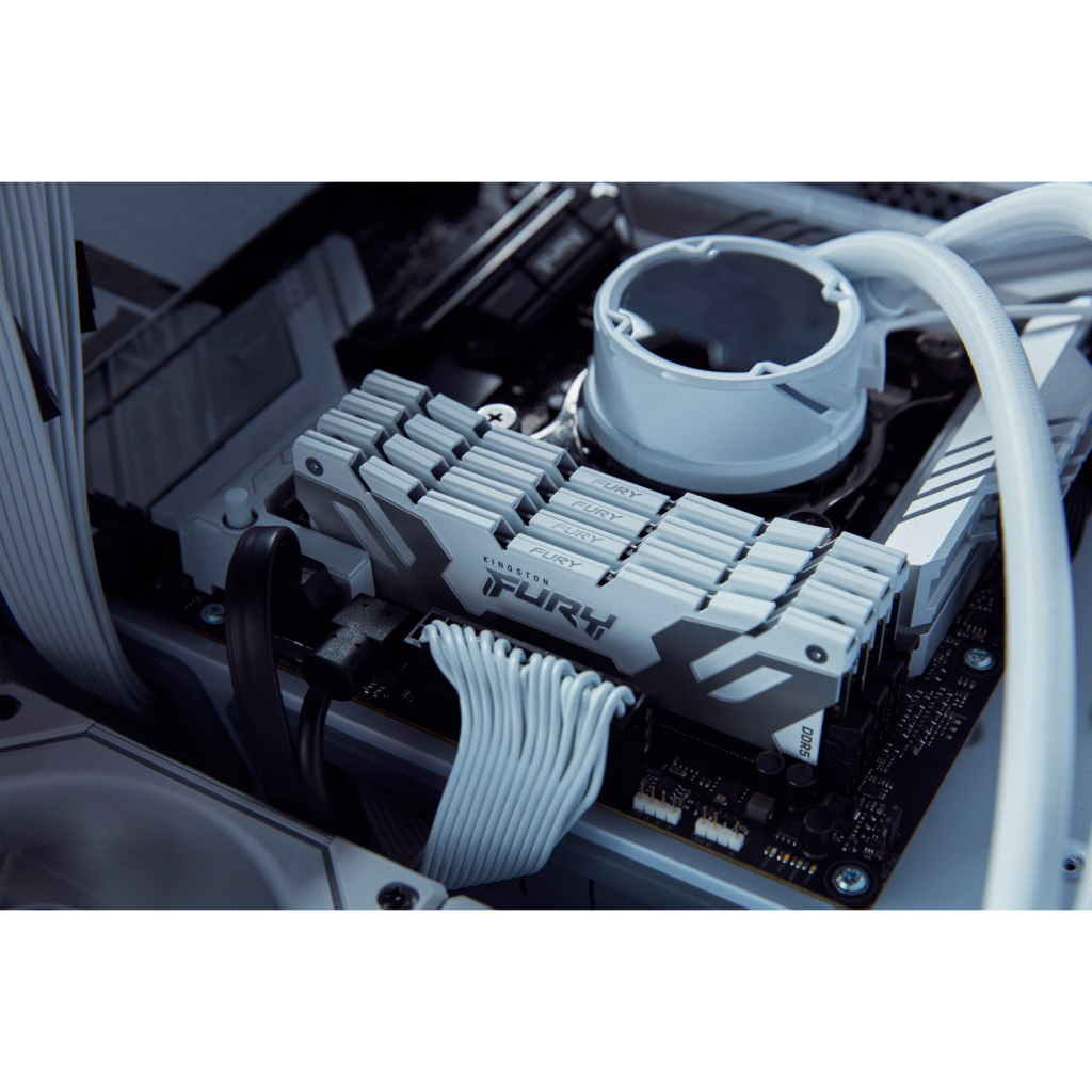 Модуль пам'яті для комп'ютера DDR5 48GB (2x24GB) 8000 MHz Renegade White/Silver Kingston Fury (ex.HyperX) (KF580C38RWK2-48) - зображення 9