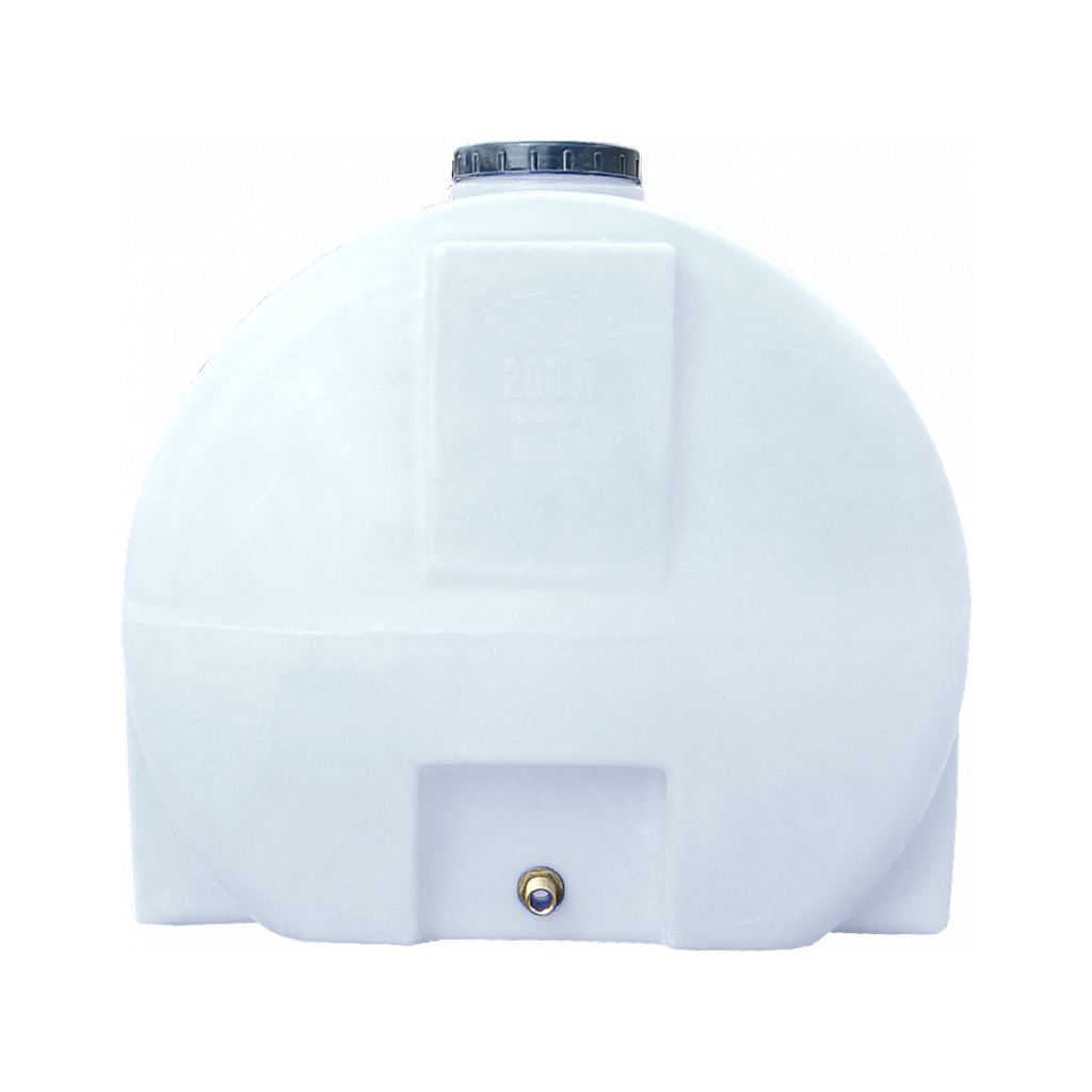 Ємність для води Пласт Бак горизонтальна харчова 200 л біла (2106) - зображення 2