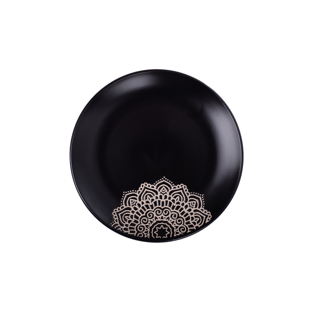 Тарілка Limited Edition Kora 25 см Обідня Чорна (JH5277S-1) - зображення 1