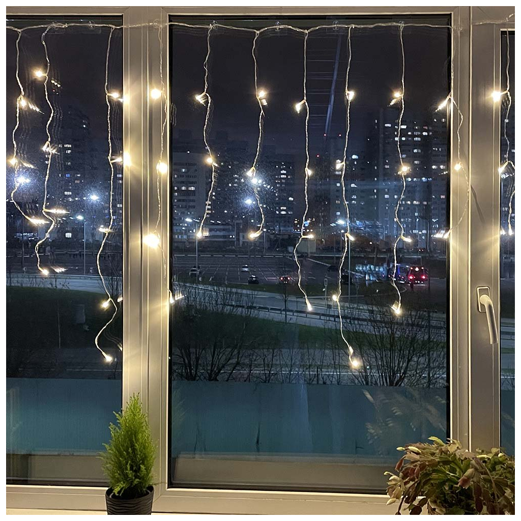 Гірлянда ColorWay Бахрома 3 м x 0.6 м 100 Led IP20 кольорова USB (CW-GF-100L36UMC) - зображення 5