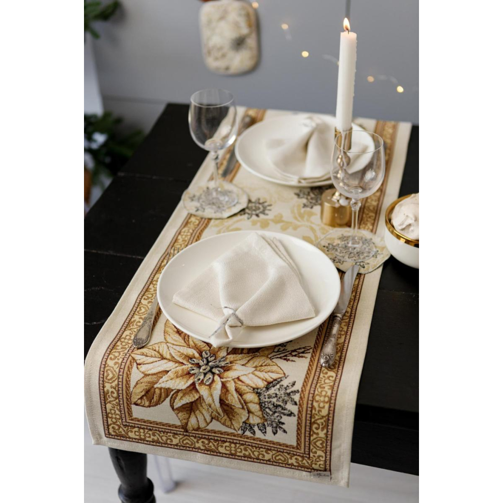 Доріжка на стіл Прованс гобеленова Золоте свято 35х100 см (036309) - зображення 2