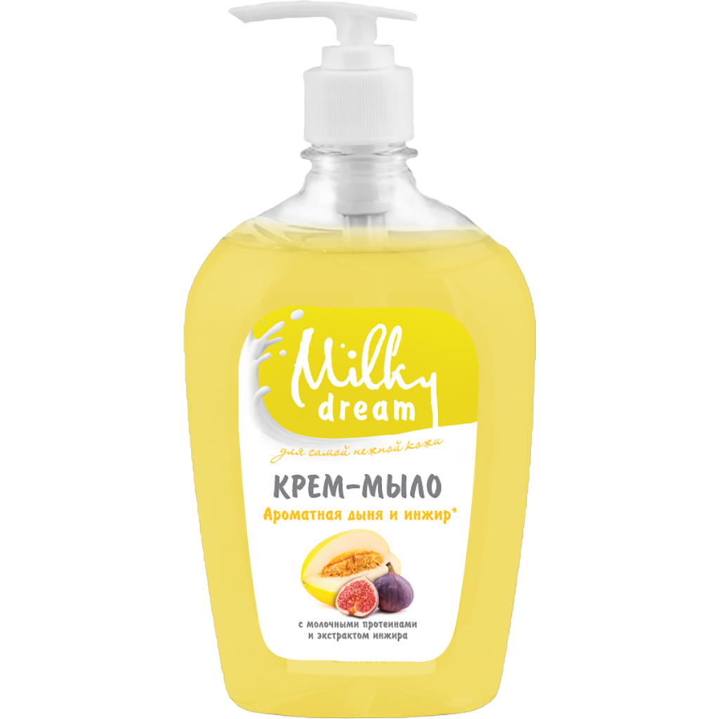 Рідке мило Milky Dream Ароматна диня та інжир з дозатором 500 мл (4820205300042) - зображення 1