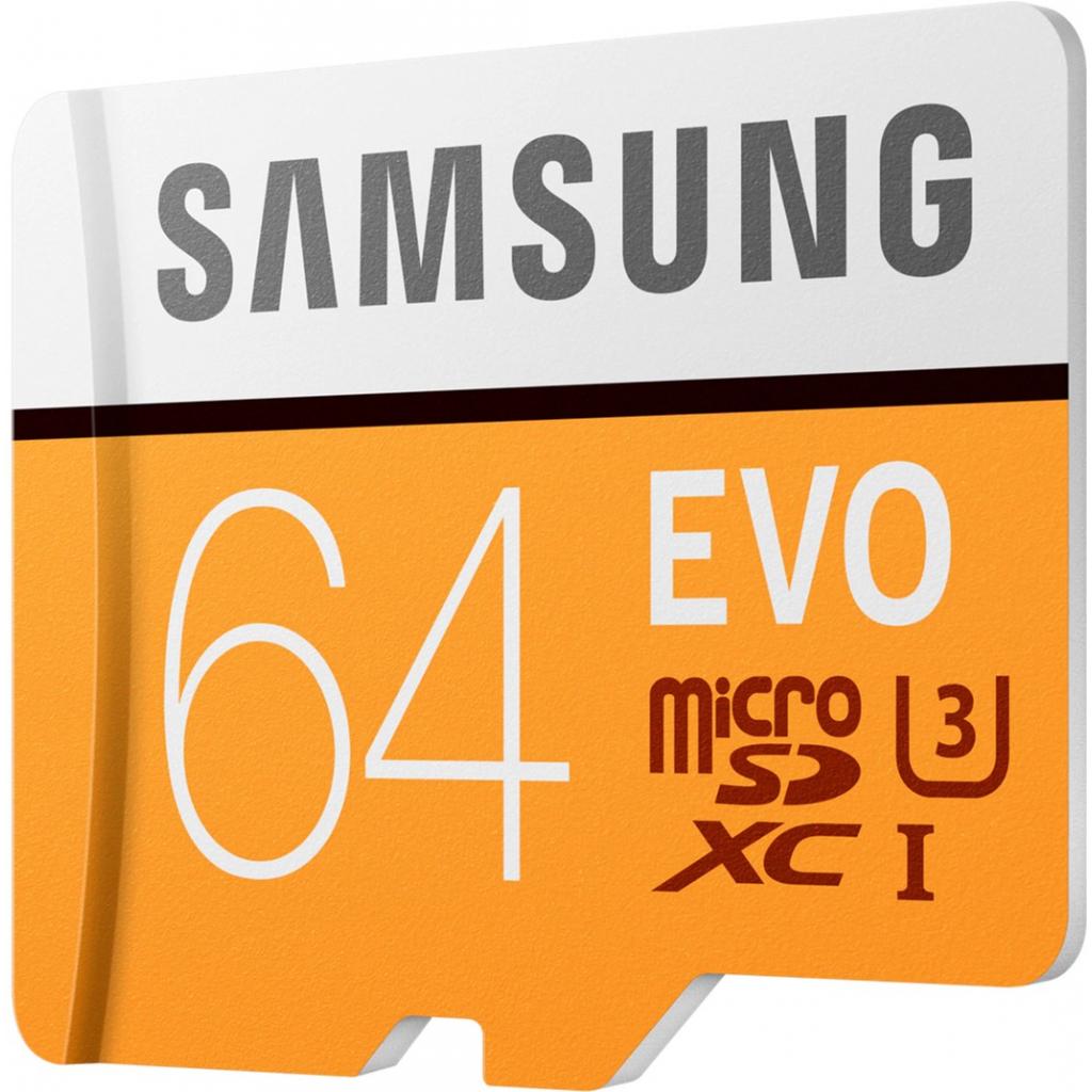 Карта пам'яті Samsung 64GB microSD class 10 UHS-I U3 Evo (MB-MP64GA/APC) - зображення 3