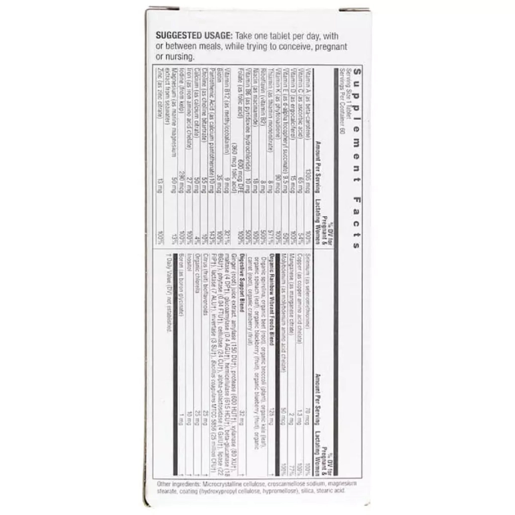 Вітамінно-мінеральний комплекс Rainbow Light Мультивітаміни для вагітних і годуючих жінок, 60 таблеток (RLT21723) - зображення 2