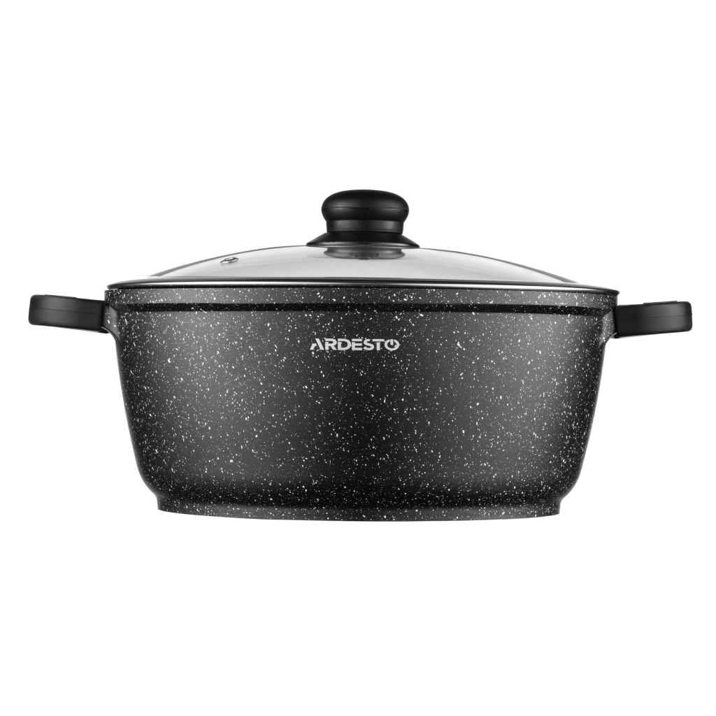 Каструля Ardesto Gemini Anzio, 5л, алюміній, чорний (AR2454GE) - зображення 3