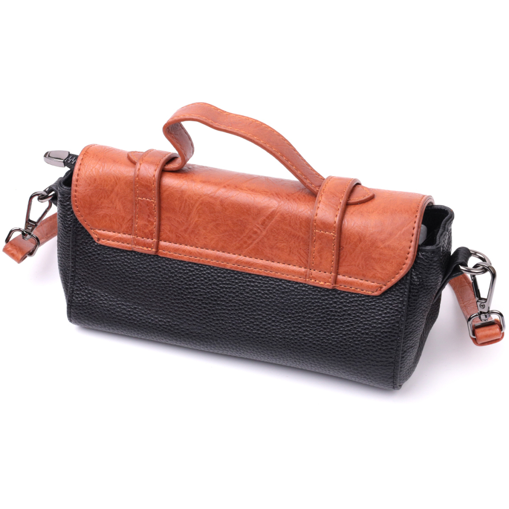 Сумка Vintage Жіноча у вінтажному стилі з натуральної шкіри Чорна (22349) - зображення 2