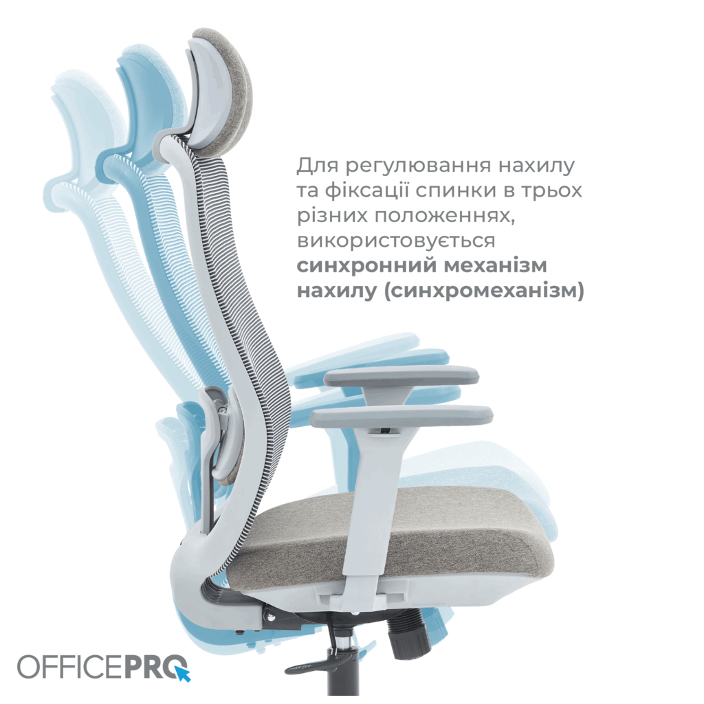 Офісне крісло OfficePro Wave OC599-G-G-G (OC599-G-G-G) - зображення 7