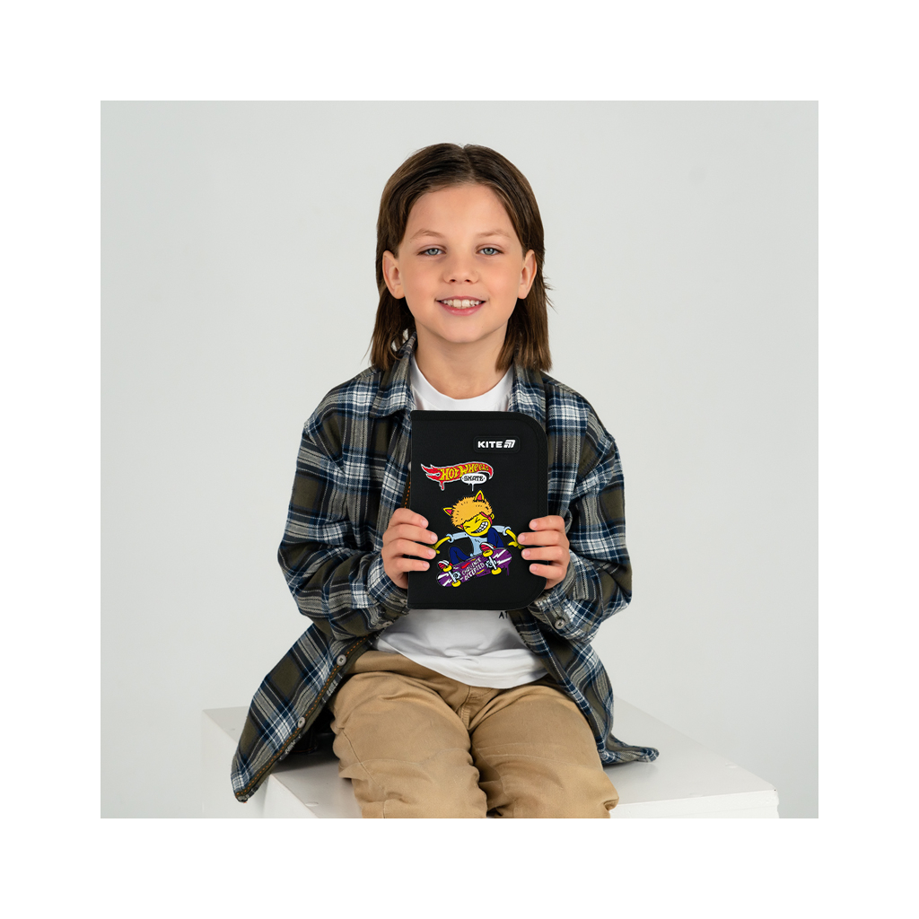 Пенал Kite 622-2 Hot Wheels, 1 відділення, 2 відворот (HW25-622-2) - изображение 7