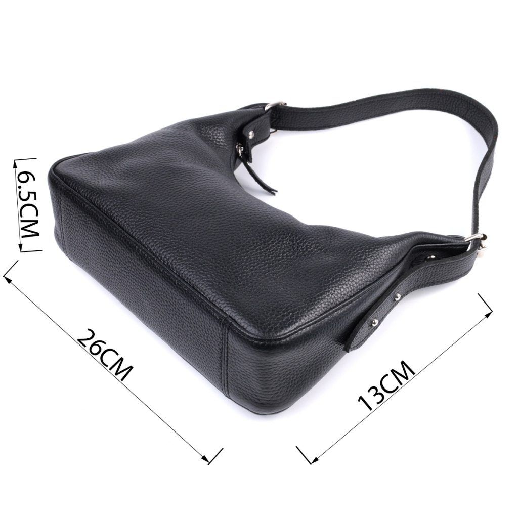 Сумка Shvigel З зернистої натуральної шкіри Чорна (22833) - зображення 3