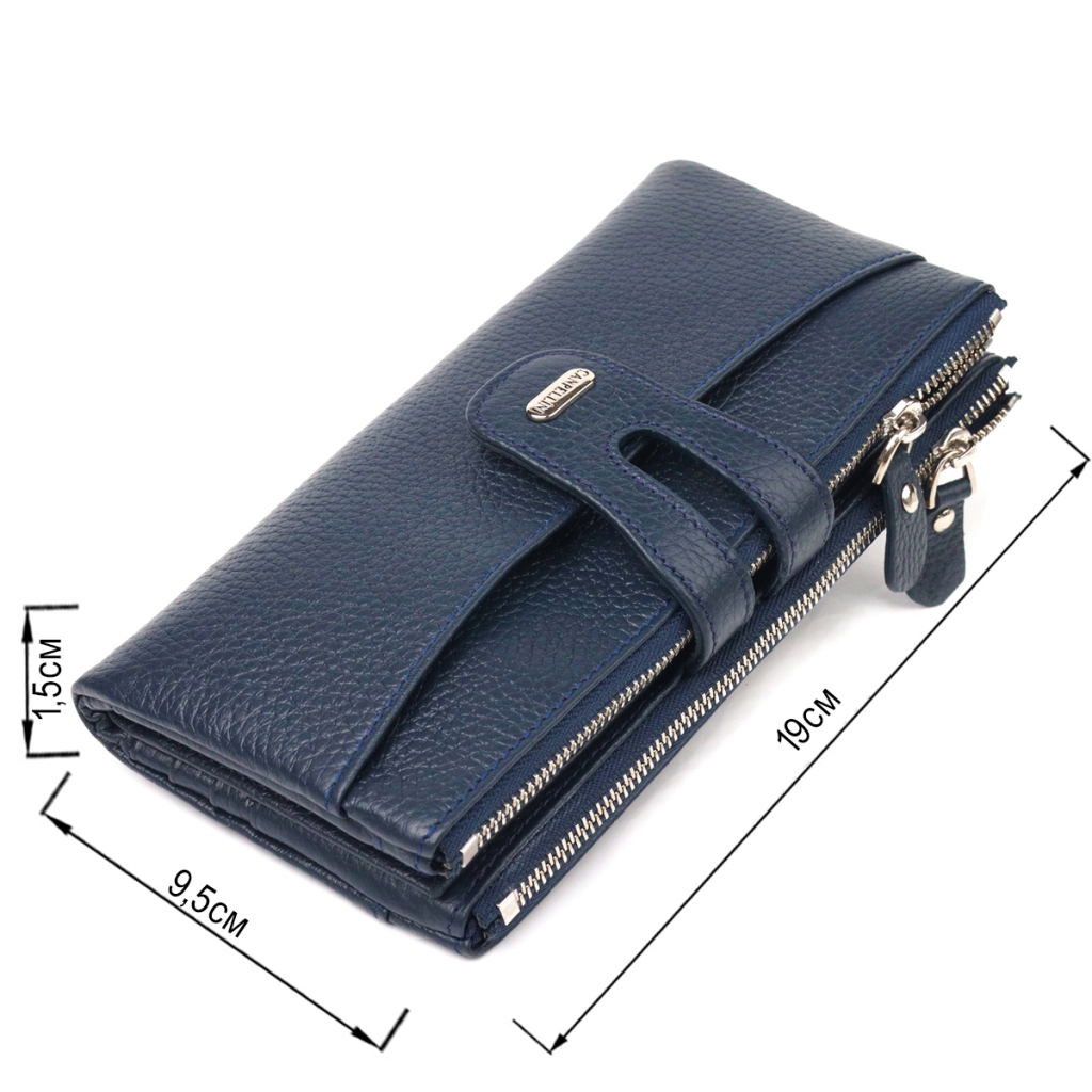 Гаманець Canpellini З натуральної шкіри Синій (21635) - зображення 3