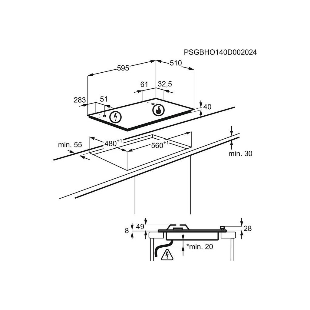 Варочна поверхня Electrolux KGS64362XX - зображення 8
