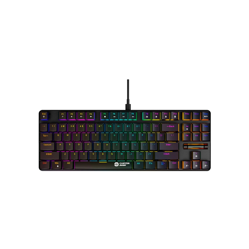 Клавіатура Canyon Cometstrike GK-50 RGB TKL USB UA Black (CND-SKB50-US) - зображення 1