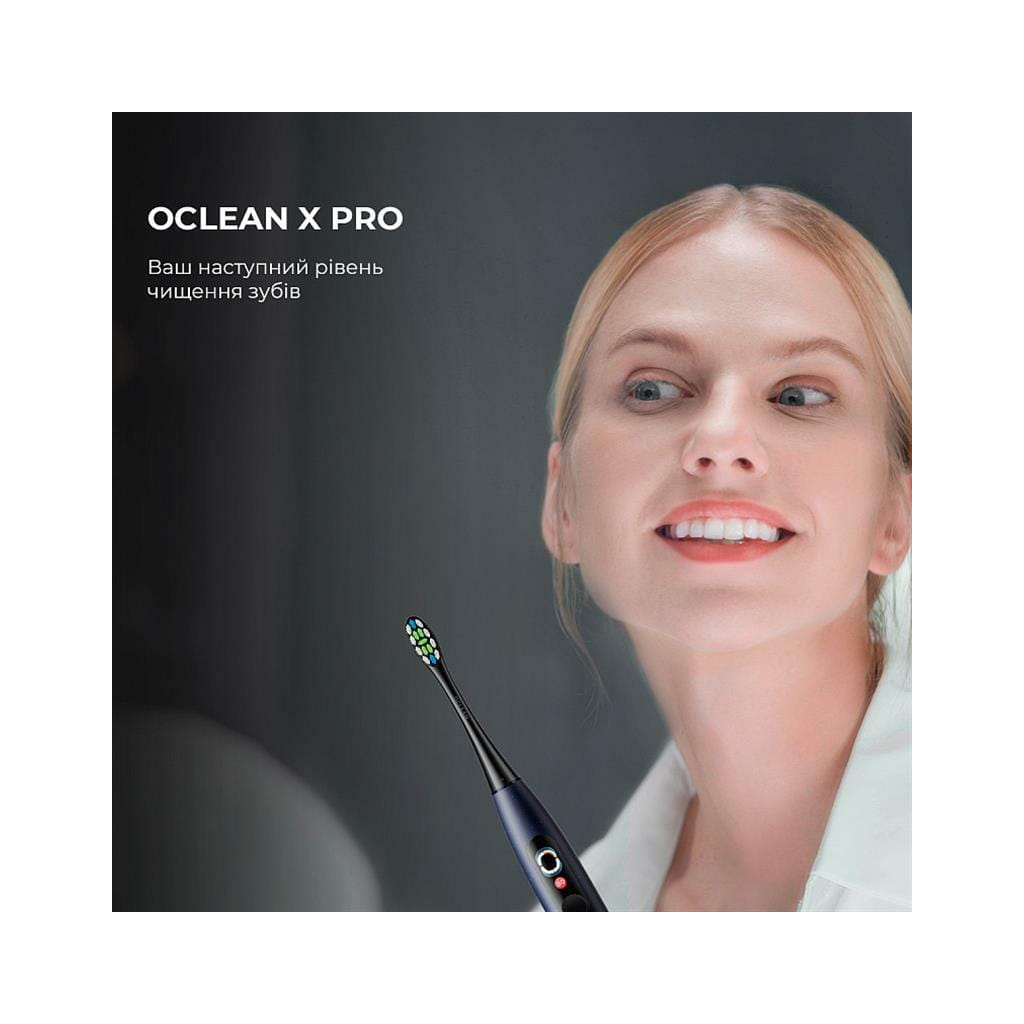 Електрична зубна щітка Oclean X Pro Digital Dark Blue (6970810553482) - зображення 4