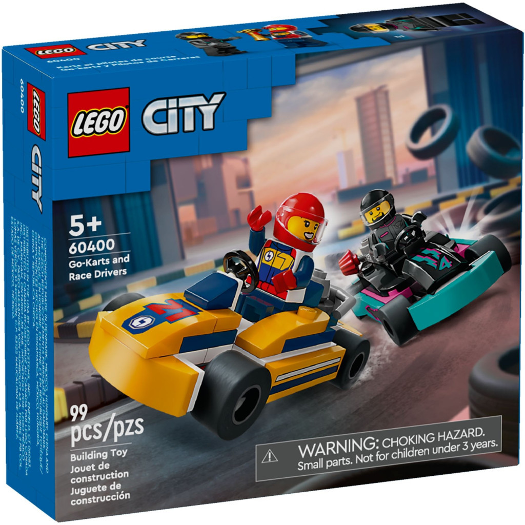 Конструктор LEGO City Картинг і гонщики 99 деталей (60400) - зображення 1