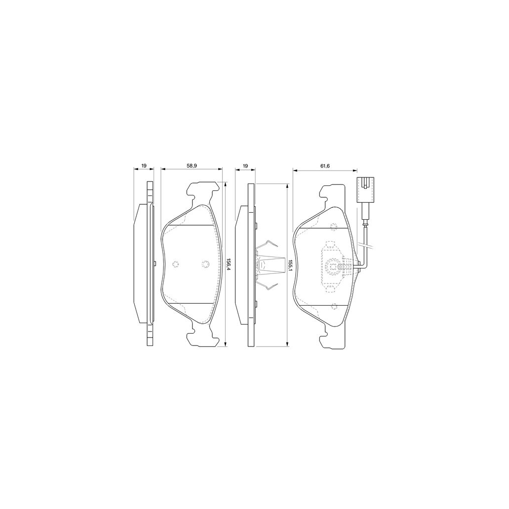 Гальмівні колодки Bosch 0 986 424 576 - зображення 2