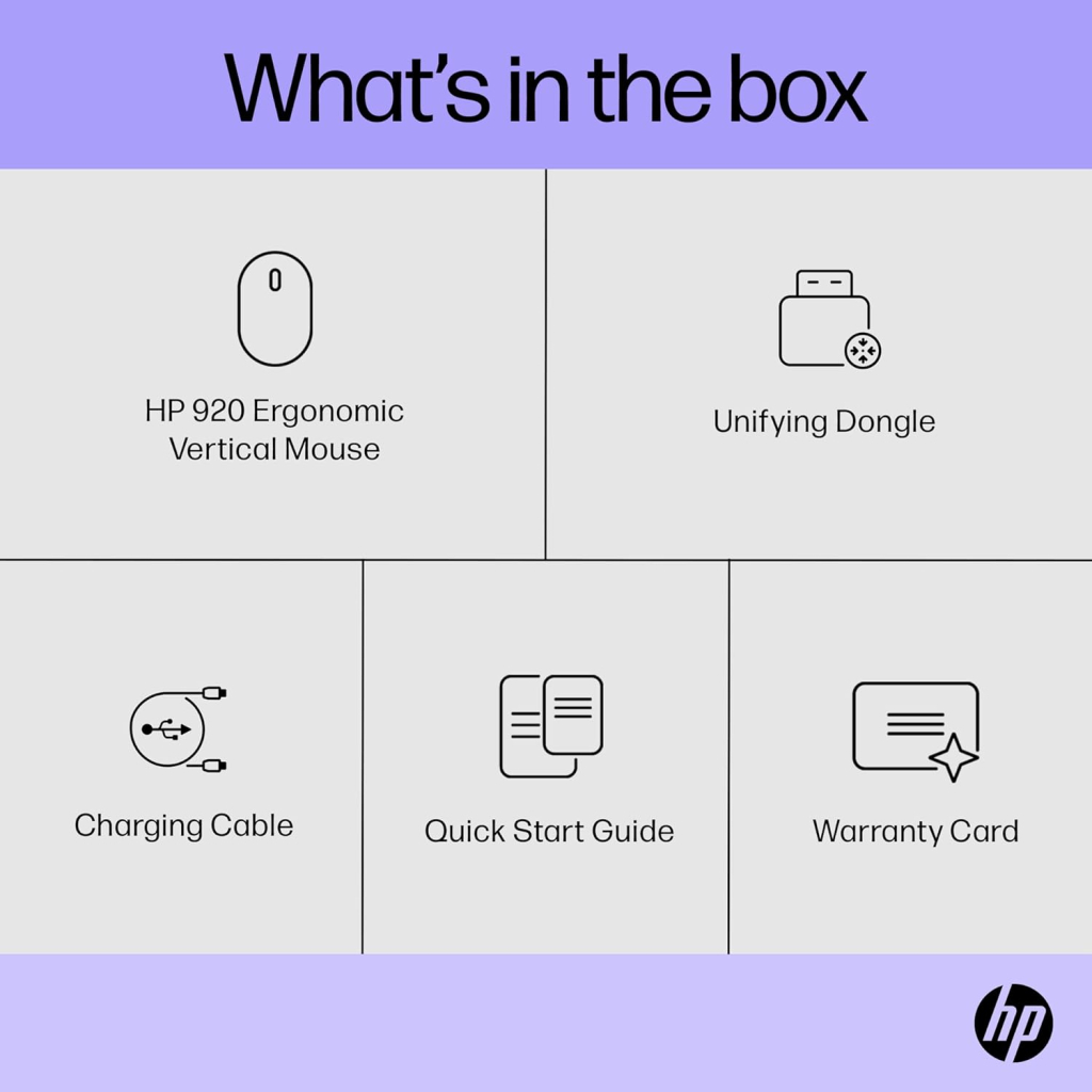 Мишка HP 920 Ergonomic Vertical Wireless/Bluetooth Black (6H1A4AA) - зображення 9