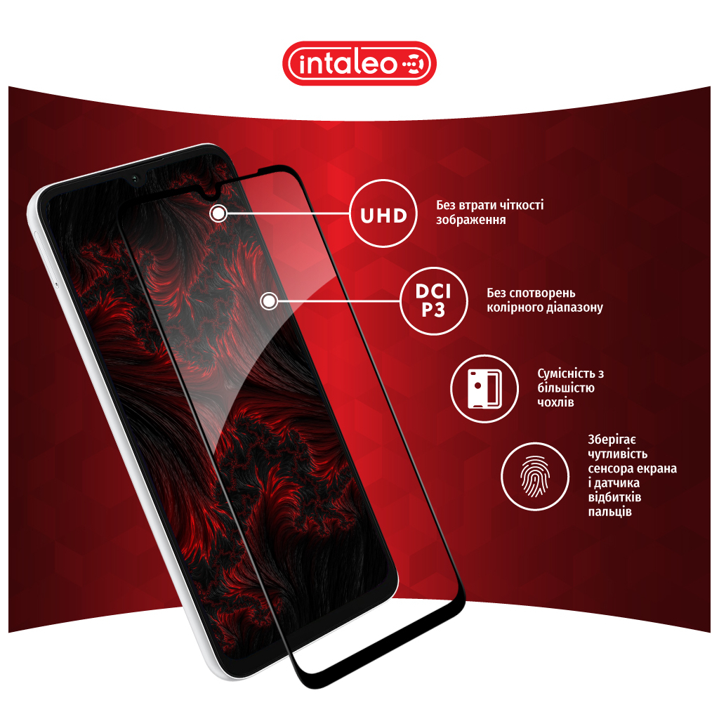 Скло захисне Intaleo Full Glue Samsung A05S Black (1283126582011) - зображення 4