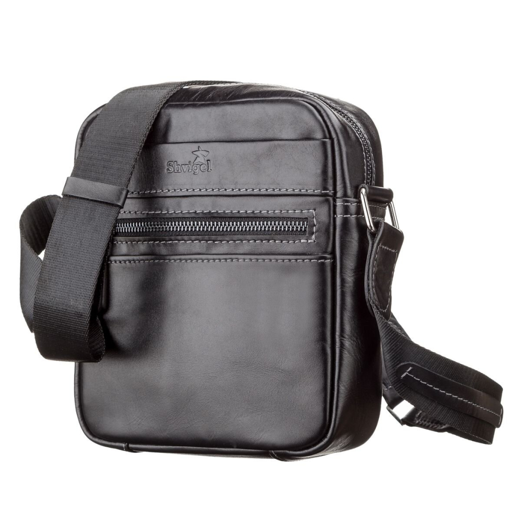 Сумка Shvigel Шкіряна Чорна (11088) - зображення 1