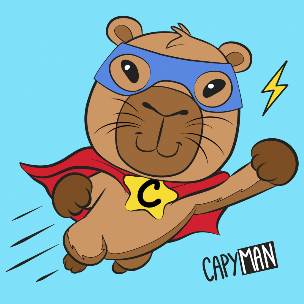 Картина по номерам Santi Капібара Супермен 25х25см (955477) - зображення 1