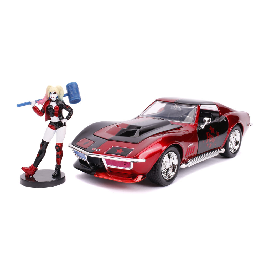 Машина Jada Шевроле Корвет Стінгрей металева з фігуркою Харлі Квін 1:24 (253255019) - зображення 1