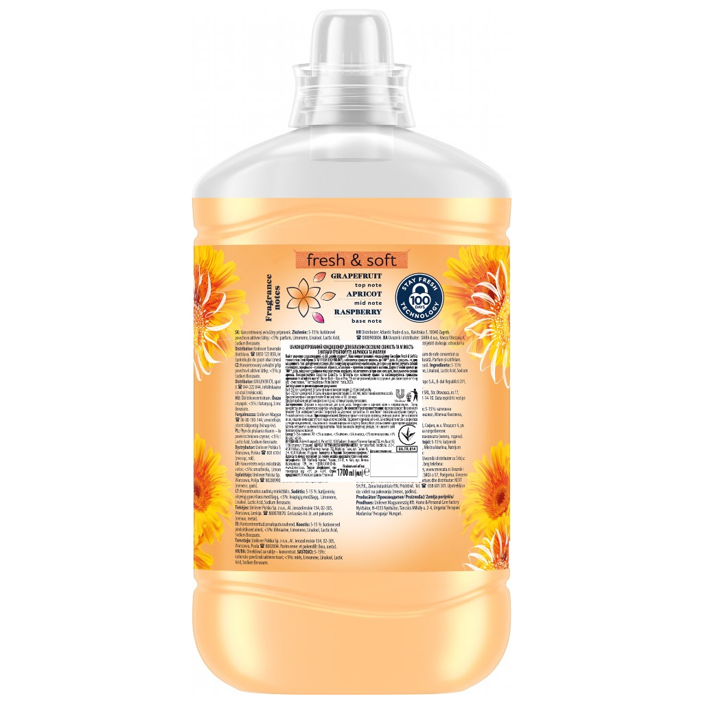 Кондиціонер для білизни Coccolino Fresh & Soft Orange Rush 1.7 л (8720181410659) - изображение 2