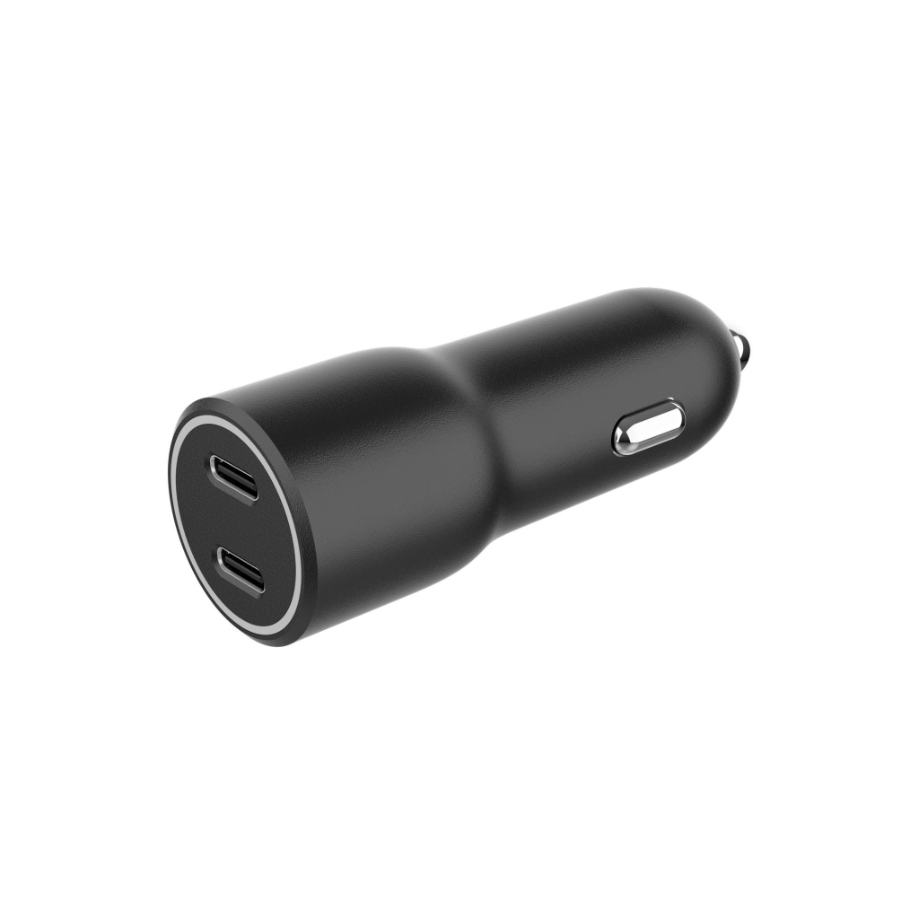 Зарядний пристрій Gembird 2xUSB-C (PD 20W) black (TA-UC-C2PD40-CAR-01) - зображення 1