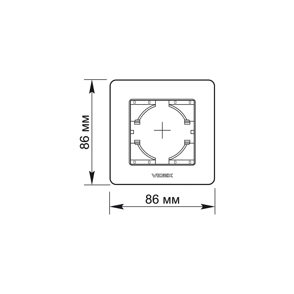 Рамка Videx BINERA сріблястий алюміній одинарні (VF-BNFRA1H-SL) - изображение 3