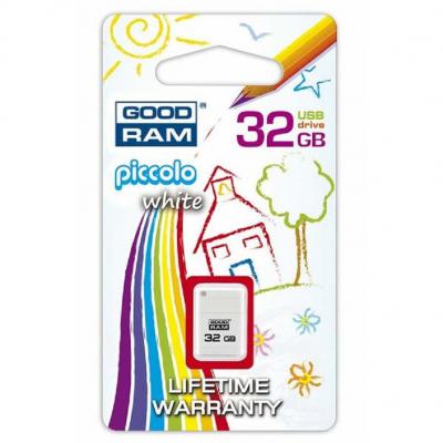 USB флеш накопичувач Goodram 32GB Piccolo White USB 2.0 (PD32GH2GRPIWR10) - зображення 4