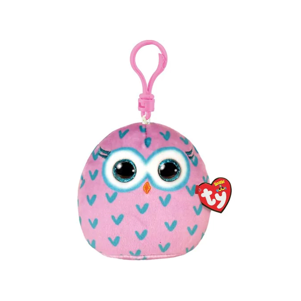 М'яка іграшка Ty брелок Squish-a-boos Сова Вінкс 12 см (39573) - зображення 1