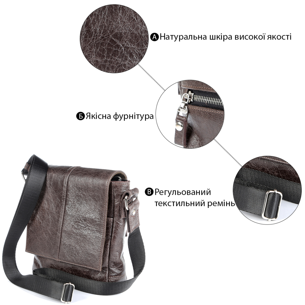 Сумка Shvigel Коричнева (00979) - зображення 4