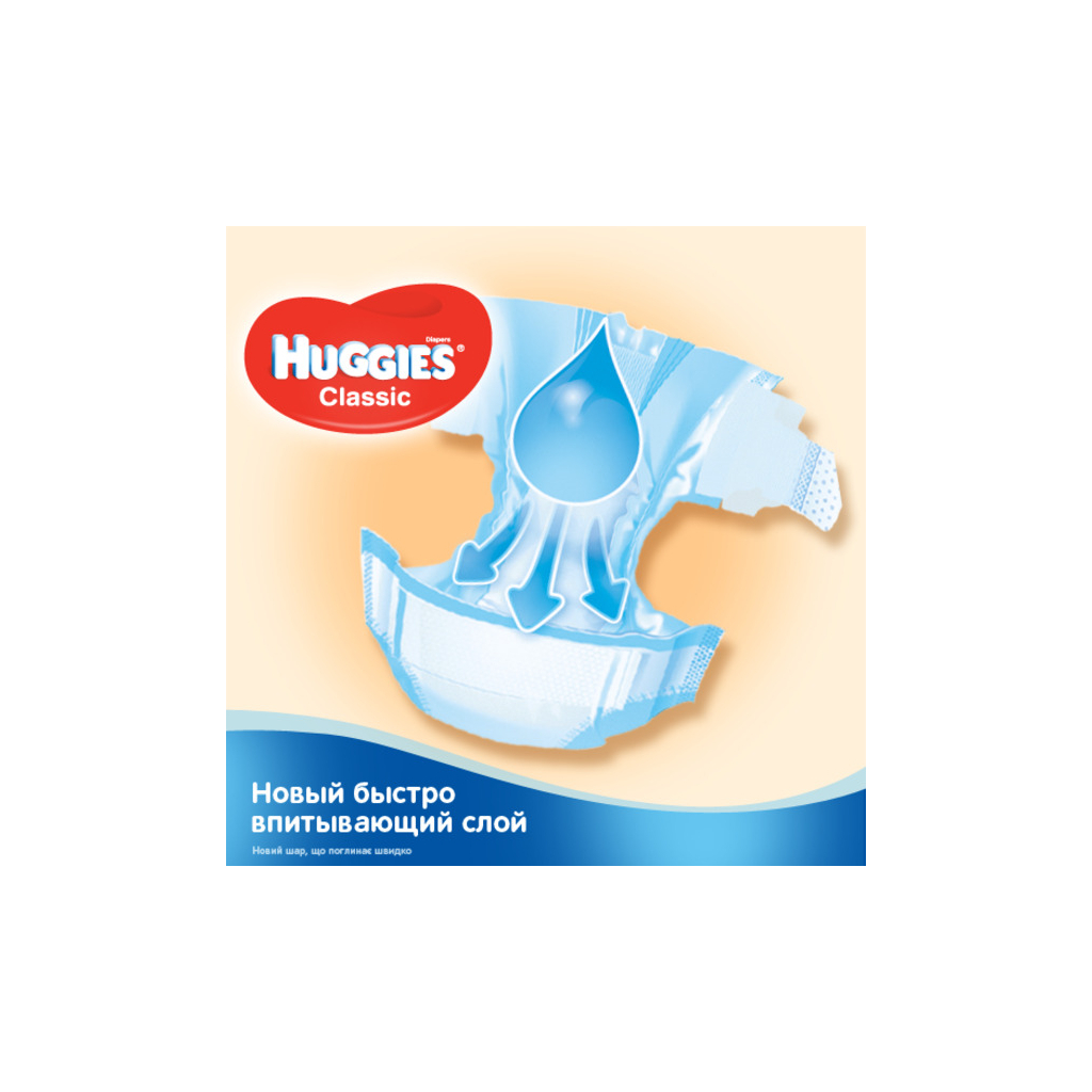 Підгузки Huggies Classic 4 (7-18 кг) Jumbo 44 шт (5029053573915) - зображення 3