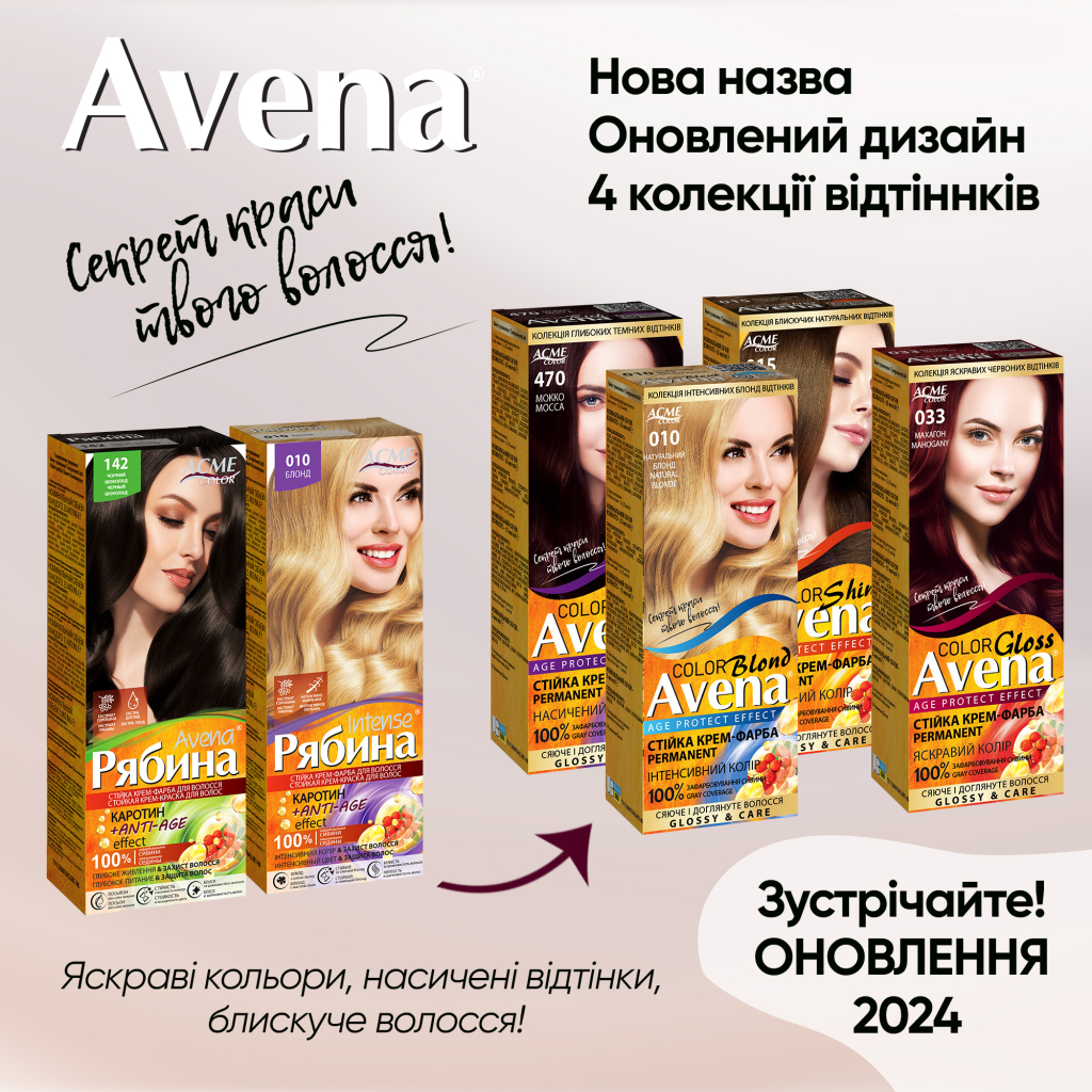 Фарба для волосся Acme Color Avena Gloss Color Стійка 036 - Божоле (4823115502711) - изображение 6