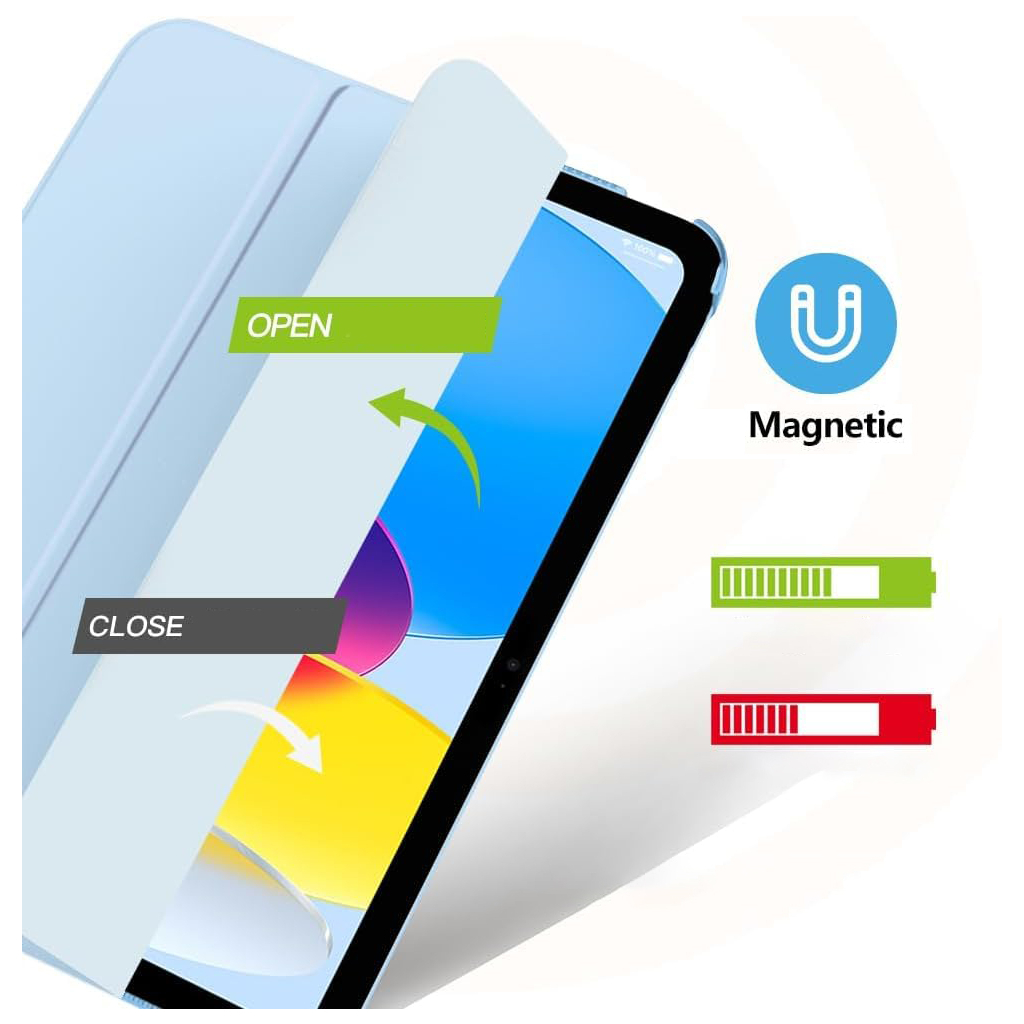 Чохол до планшета BeCover Tri Fold Hard Apple iPad 10.9" 2022/2024 Light Blue (712984) - зображення 2