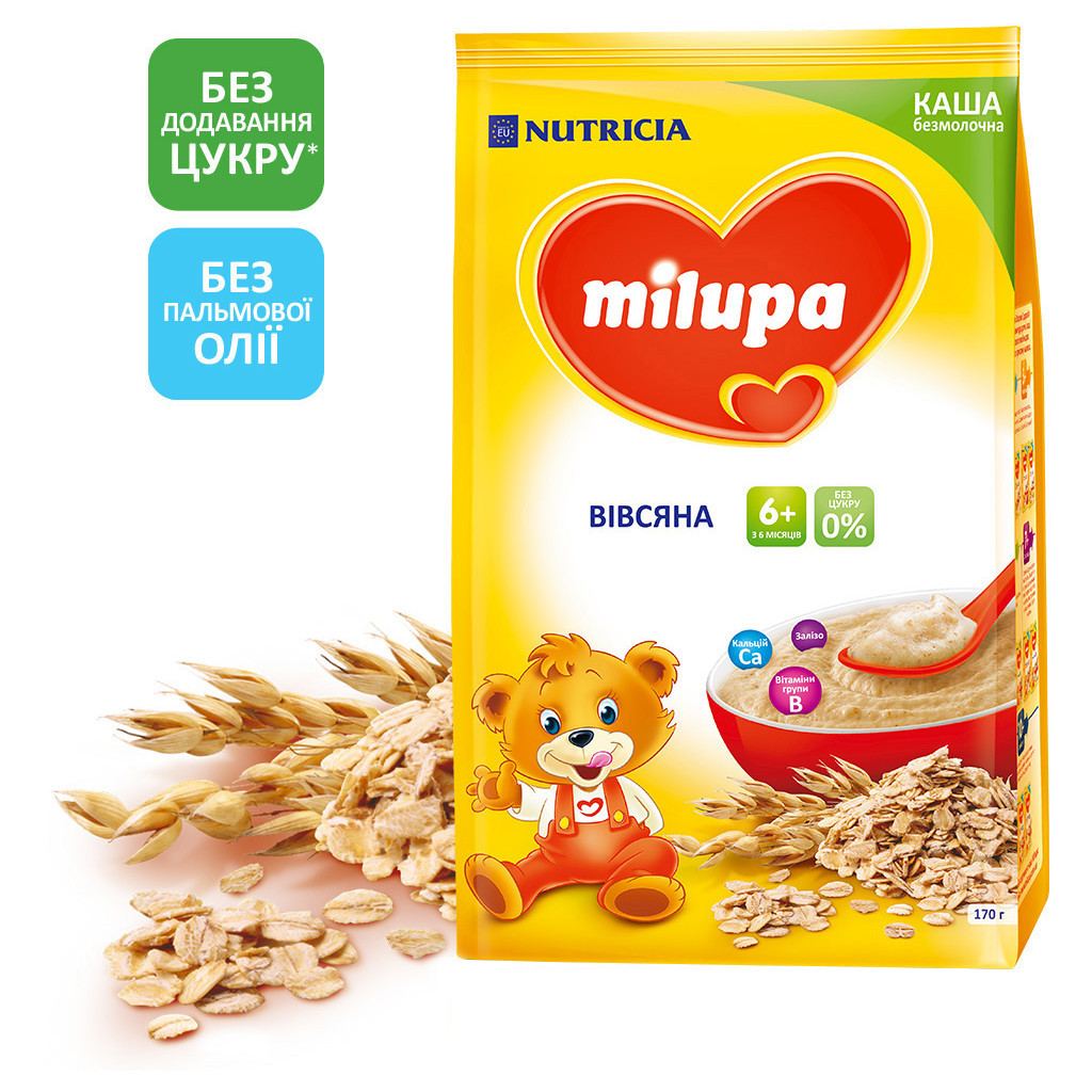Дитяча каша Milupa безмолочна Вівсяна 170 г (5900852930089) - изображение 1
