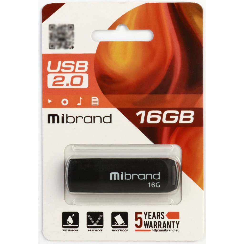 USB флеш накопичувач Mibrand 16GB Mink Black USB 2.0 (MI2.0/MI16P4B) - зображення 2