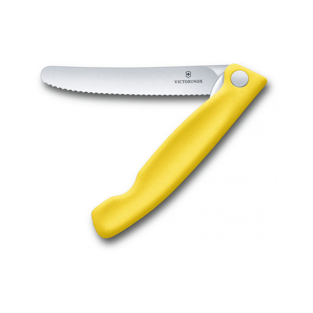 Кухонний ніж Victorinox SwissClassic Foldable Paring 11 см Serrated Yellow (6.7836.F8B) - зображення 1