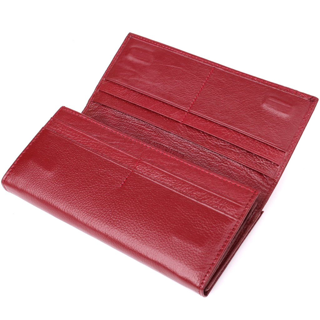 Гаманець ST Leather З натуральної шкіри Бордовий (23107) - зображення 6