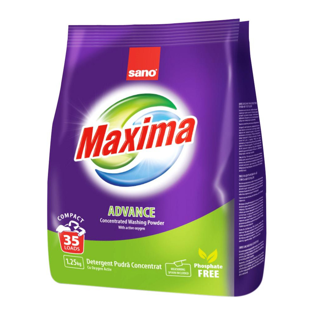 Пральний порошок Sano Maxima Advance 1.25 кг (7290010935314) - зображення 1