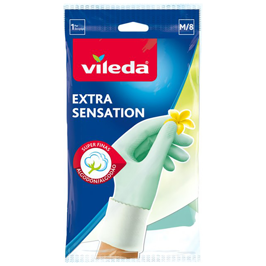 Рукавички господарські Vileda Extra Sensation розмір M 1 пара (4023103114906) - зображення 1