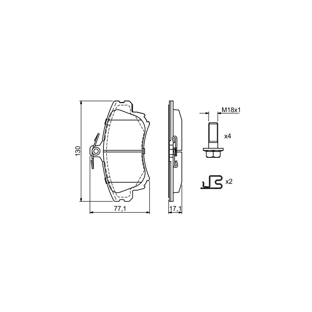Гальмівні колодки Bosch 0 986 424 541 - зображення 7